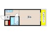 サンハイツイシハラ 1Rの間取り