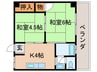 永田マンション 2Kの間取り