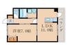 フレーヴァー七瀬川 1LDKの間取り