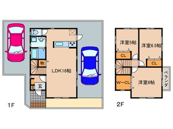 間取図 仮)ル・シエ－ル瀬川Ｂ号