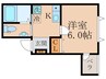 セゾン桃山 1Kの間取り