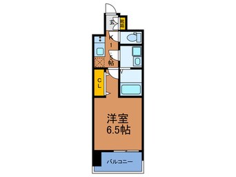 間取図 ﾌｧｰｽﾄﾌｨｵｰﾚ難波ｸﾚｼｱ(503)