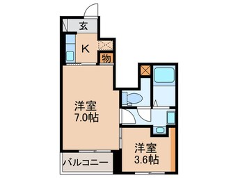 間取図 クロスロ－ド北伊丹