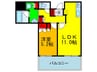 ザ・香里園レジデンス（2202） 1LDKの間取り
