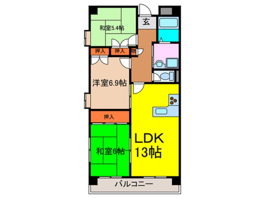 間取図 ビューコート箕面