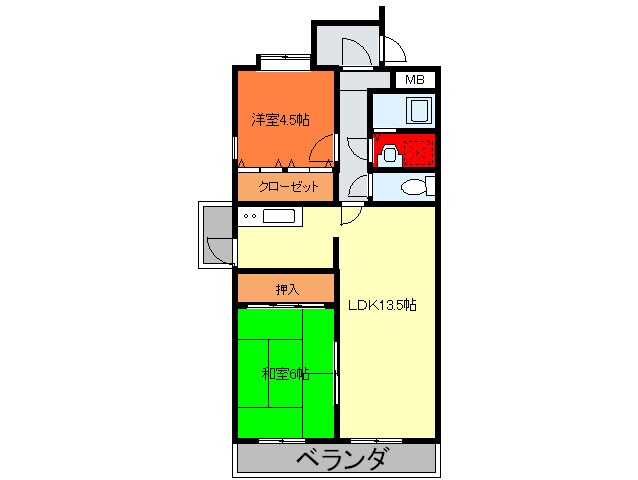 間取り図 ルミエ－ル花屋敷