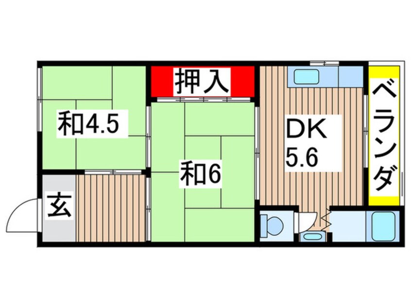 間取図 ﾆｭ-ｸﾞﾘ-ﾝﾏﾝｼｮﾝ