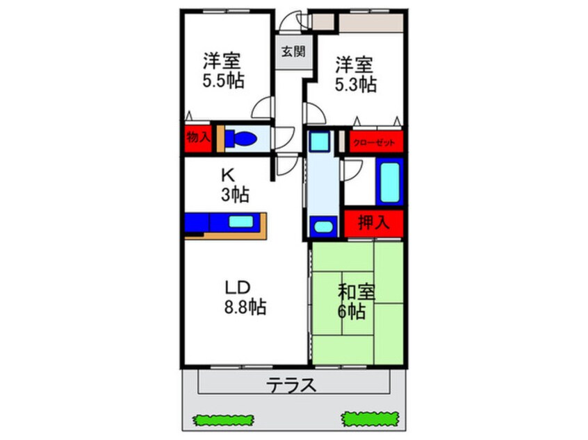 間取図 エスポワール豊中宮山