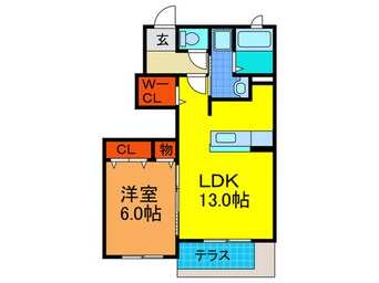 間取図 サニーレジデンス西三国E