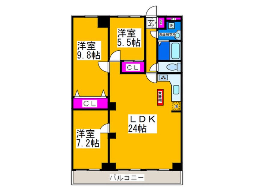 間取図 日本橋グリーンハイツ（603）