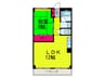 西口マンション 1LDKの間取り