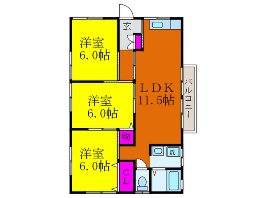 間取図 レジデンス千里丘