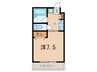 中尾ハイツ 1Kの間取り