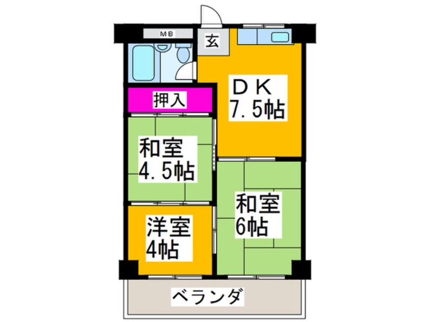 間取図 コ－ポ雅