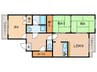 パルピアマンション 3LDKの間取り