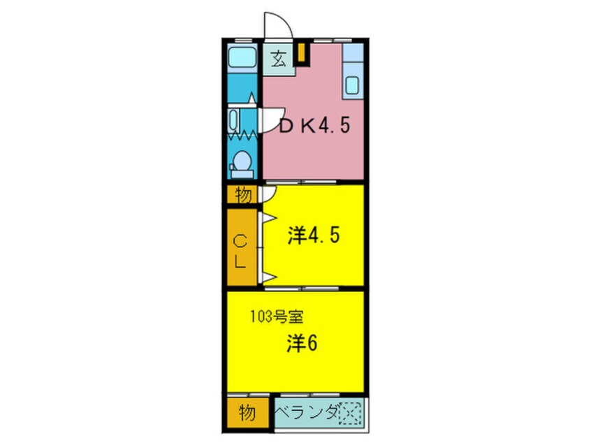 間取図 マンション田井城