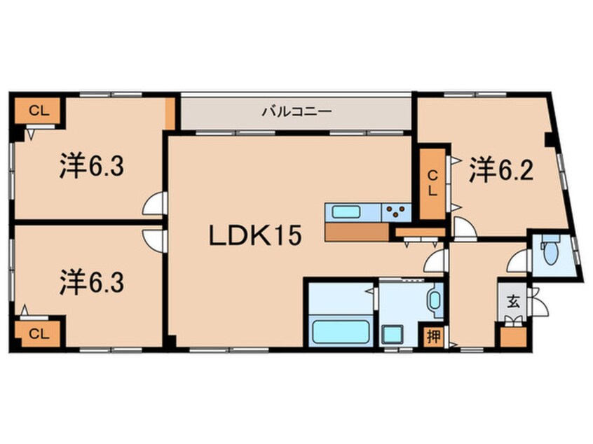 間取図 VILLA谷上