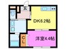 仮）一条通共同住宅新築計画 1DKの間取り