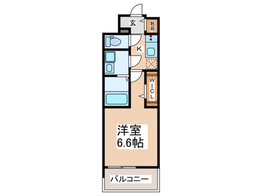 間取図 ﾌｧｰｽﾄﾌｨｵｰﾚ難波ｸﾚｼｱ(704)