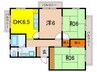 エスキ－ナ芦屋 3DKの間取り