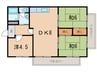 エスキ－ナ芦屋 3DKの間取り
