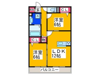 間取図 グロリアハイツはびきのＡ棟
