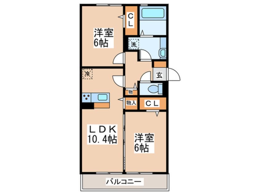 間取図 グロリアハイツはびきのＡ棟