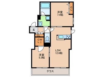 間取図 シャーメゾン　ル　フルーヴ