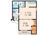 フジパレス尼崎城南Ⅱ番館 1LDKの間取り