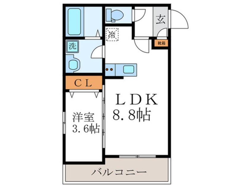 間取図 スリースターコート北山竹殿町