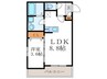 スリースターコート北山竹殿町 1LDKの間取り