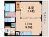 ドミール東山 1LDKの間取り