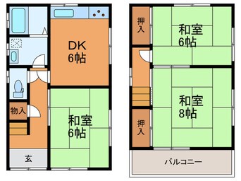 間取図 深野5丁目貸家