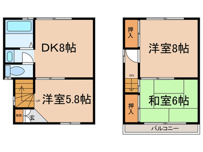 間取図 前浜町テラスハウス