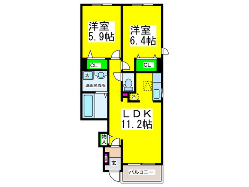 間取図 ハピネスⅠ