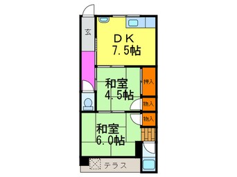 間取図 立花コ－ポ