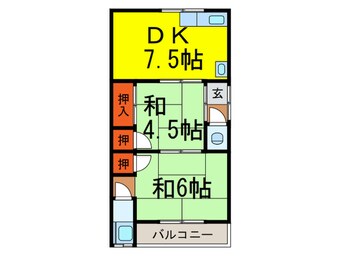 間取図 立花コ－ポ