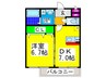 ＤＳ上野芝 1DKの間取り