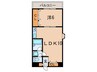 パセオデル芦屋 1LDKの間取り