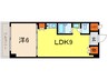 パセオデル芦屋 1LDKの間取り