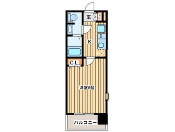 間取図 ｸﾗｳﾝﾊｲﾑ北心斎橋ﾌﾗﾜ-ｺ-ﾄ