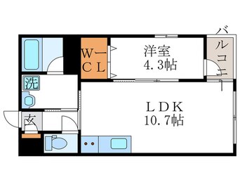 間取図 ＤｅａｒＣｏｕｒｔ野里