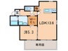 ローズ前浜 1LDKの間取り