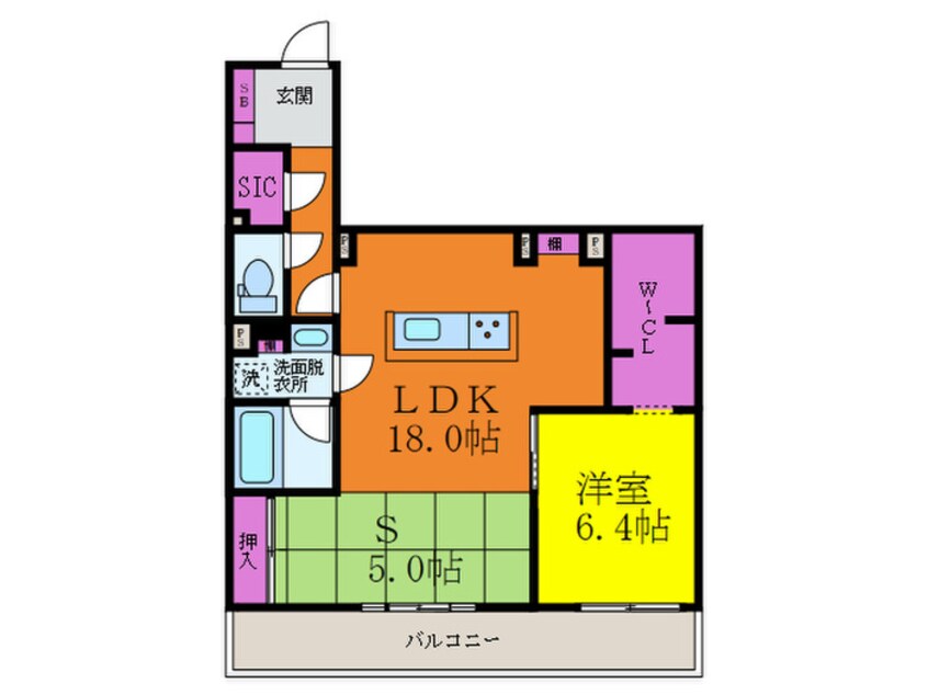 間取図 Montagne Vent Vert