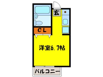 間取図 綾園松井邸ワンル－ム