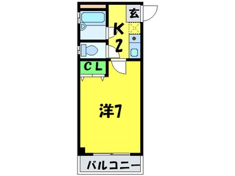 間取図 綾園松井邸ワンル－ム