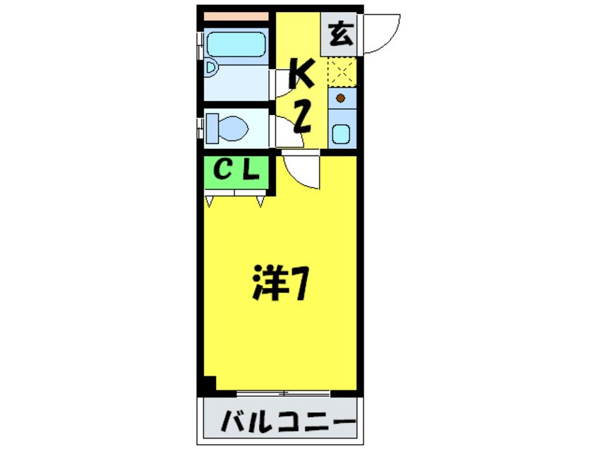 間取図 綾園松井邸ワンル－ム