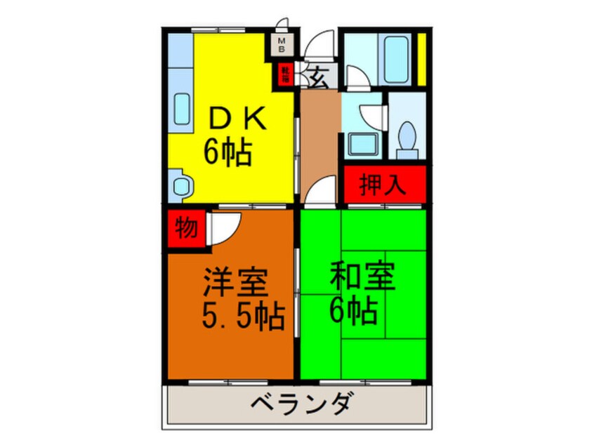 間取図 コープアトラス（305）