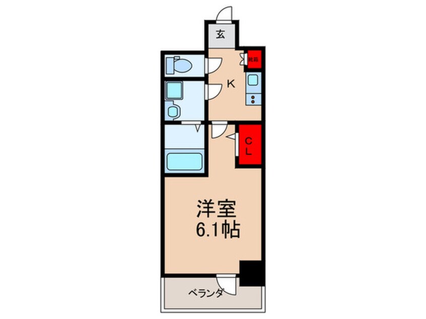 間取図 ﾌｧｰｽﾄﾌｨｵｰﾚ吹田ﾚｶﾞｰﾒ(1103)