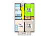 メゾンサン 2DKの間取り